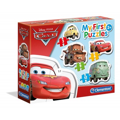 Clementoni-20804 4 Puzzles - My First Puzzles - Cars