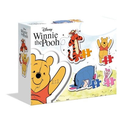 Clementoni-20820 My First Puzzle - Winnie The Pooh (4 Puzzles)