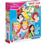  Clementoni-24766 2 Puzzles - Disney Princess
