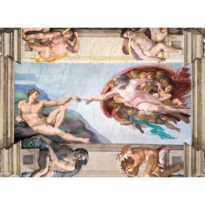 Puzzle Clementoni-39496 Michelangelo - Die Erschaffung Adams