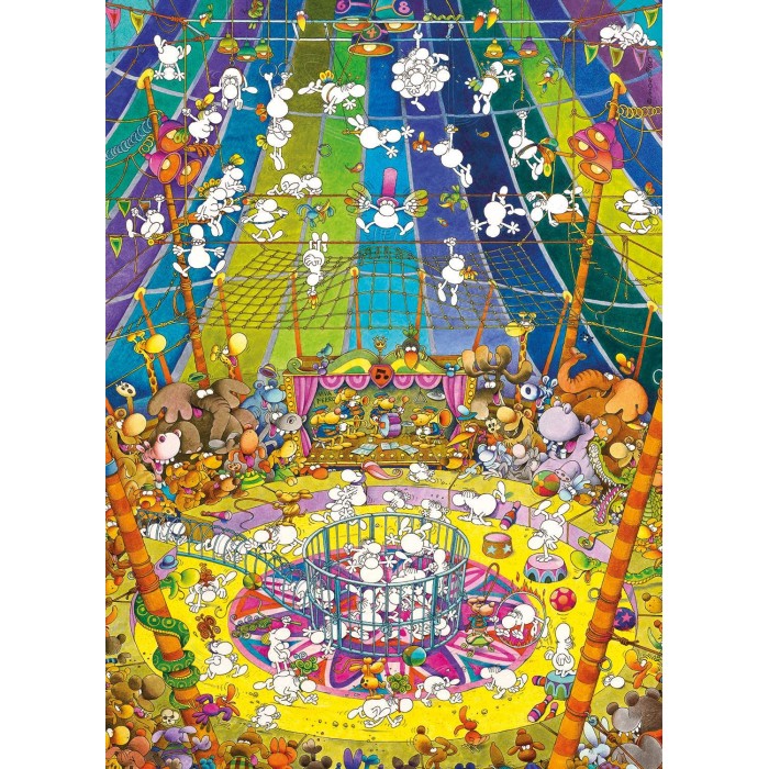 Puzzle  Clementoni-39536 Mordillo, Die Show