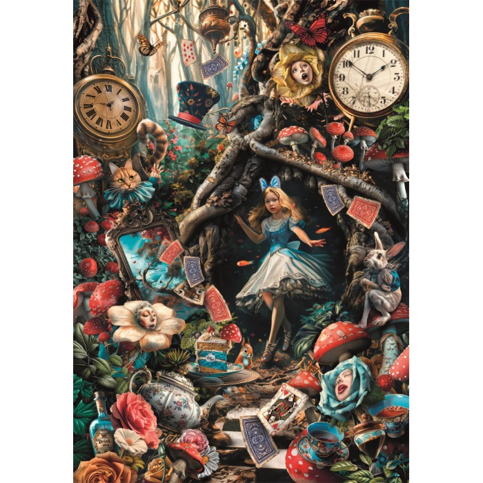 Puzzle  Clementoni-39935 Ein Weiterer Tag Im Wunderland