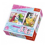   2 Puzzles + Memo - Disney Princess