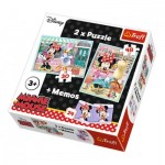   2 Puzzles + Memo - Minnie Mouse