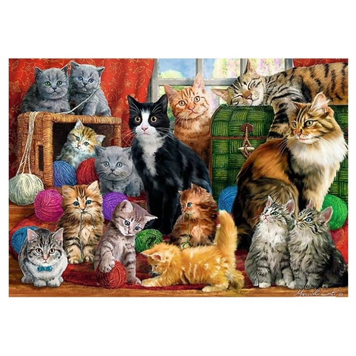 Puzzle  Trefl-10555 Cats Meeting
