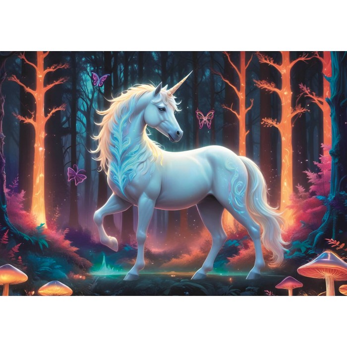 Puzzle  Trefl-10955 Mystisches Einhorn