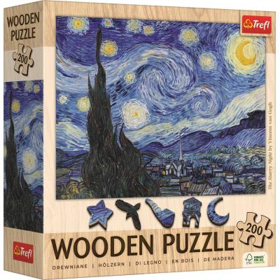 Trefl-20248 XXL Teile - Holzpuzzle - Die Sternennacht - Vincent Van Gogh