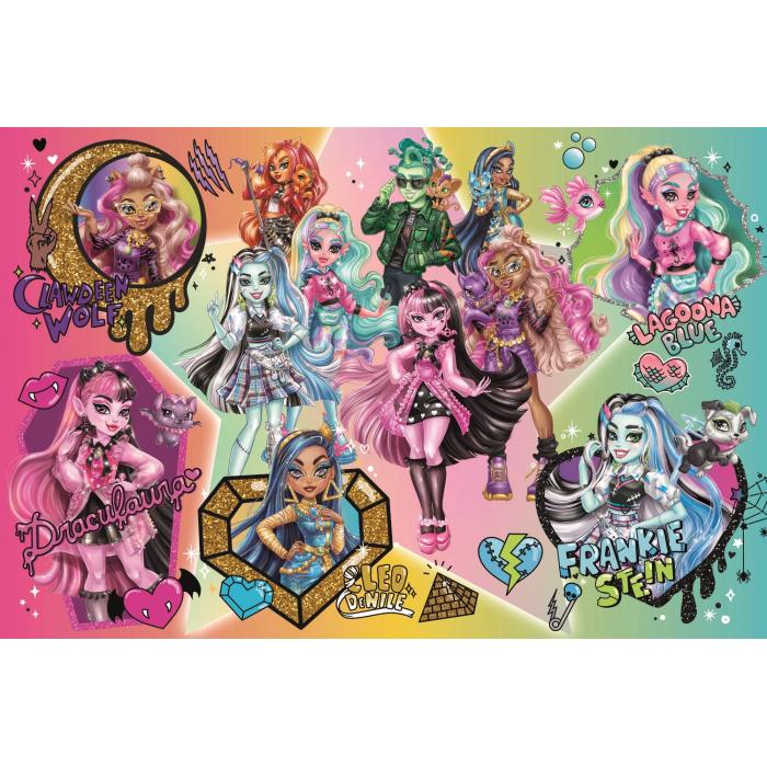 Puzzle  Trefl-23027 XXL Teile - Zombies Auf Dem Gipfel! - Mattel. Monster High