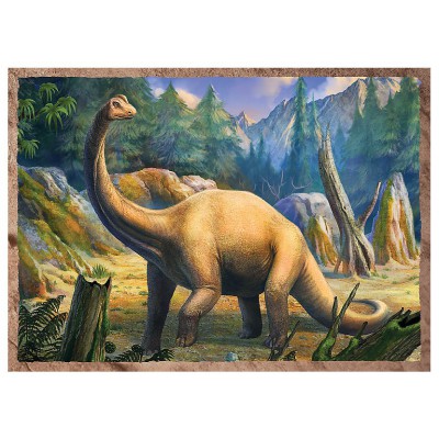 Trefl-34249 4 Puzzles - Dinosaurier