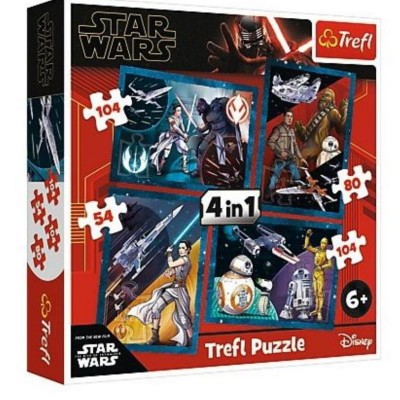 Trefl-34326 4 Puzzles - Star Wars