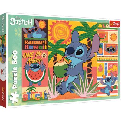 Puzzle Trefl-37483 Urlaub Mit Stitch