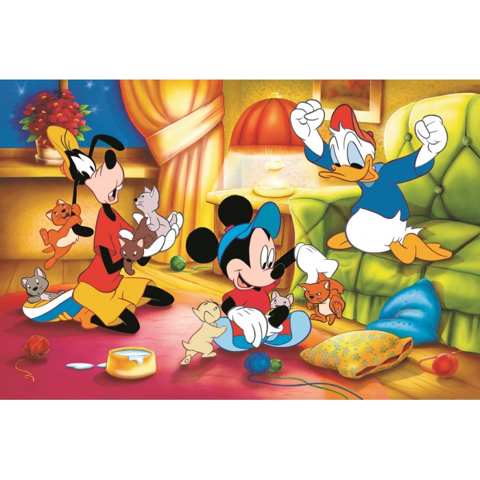 Puzzle Trefl-37601 40 Jahre Trefl - Micky Maus Und Co.