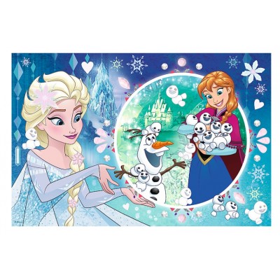 Trefl-75115 Disney Frozen - Puzzle + Stickers