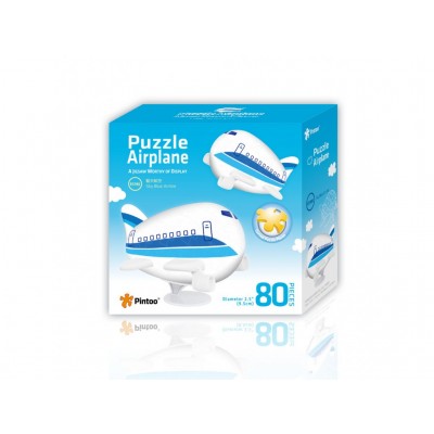 Pintoo-E5186 3D Airplane Puzzle - Sky Blue Airline