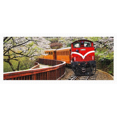 Pintoo-H1483 Puzzle aus Kunststoff - Forest Train in Alishan National Park