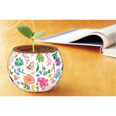 Pintoo-K1054 3D Puzzle  - Flowerpot - Little Garden