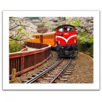   Puzzle aus Kunststoff - Forest Train in Alishan National Park, Taiwan