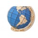 3D Holzpuzzle - Globe (Blau)