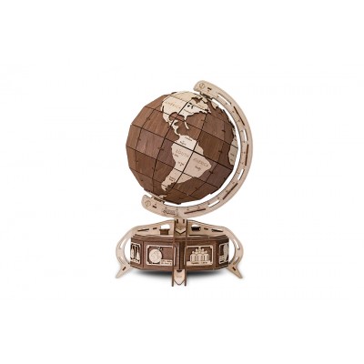 Eco-Wood-Art-38 3D Holzpuzzle - Globe (Braun)