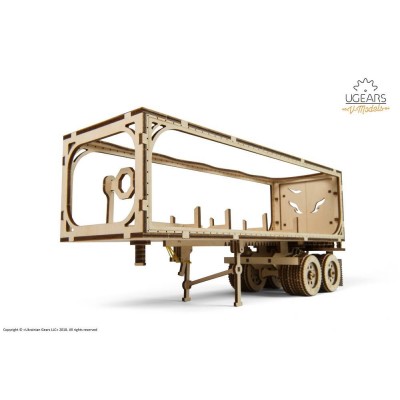 Ugears-12087 3D Holzpuzzle - Anhänger für Heavy Boy Truck VM-03