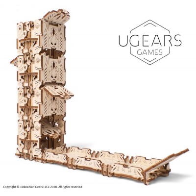 Ugears-12094 3D Holzpuzzle - Modular Dice Tower
