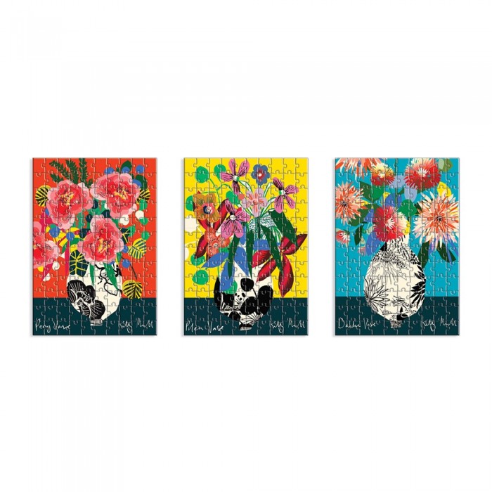 Galison-36988 3 Puzzles - Kitty McCall - Puzzle Set
