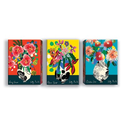 Galison-36988 3 Puzzles - Kitty McCall - Puzzle Set
