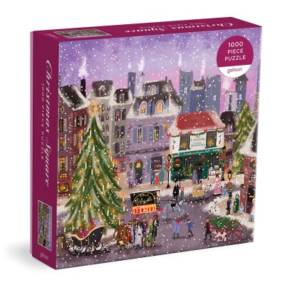 Galison-37118 Weihnachtsquadrat – 1000-teiliges Puzzle in Quadratischer Box