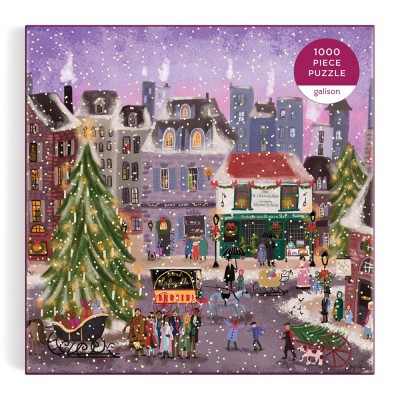 Galison-37118 Weihnachtsquadrat – 1000-teiliges Puzzle in Quadratischer Box