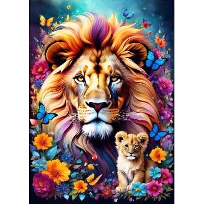 Puzzle Alipson-Puzzle-50123 Lions - Maternal Love Collection