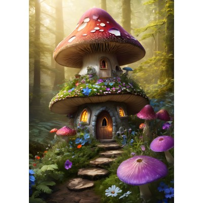 Puzzle Alipson-Puzzle-F-50176 Pilzhaus im Unterholz