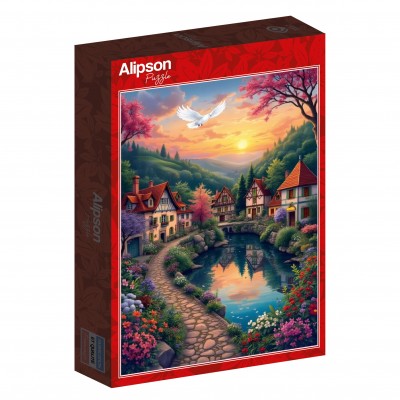 Puzzle Alipson-Puzzle-F-50178 Das Dorf am Ufer