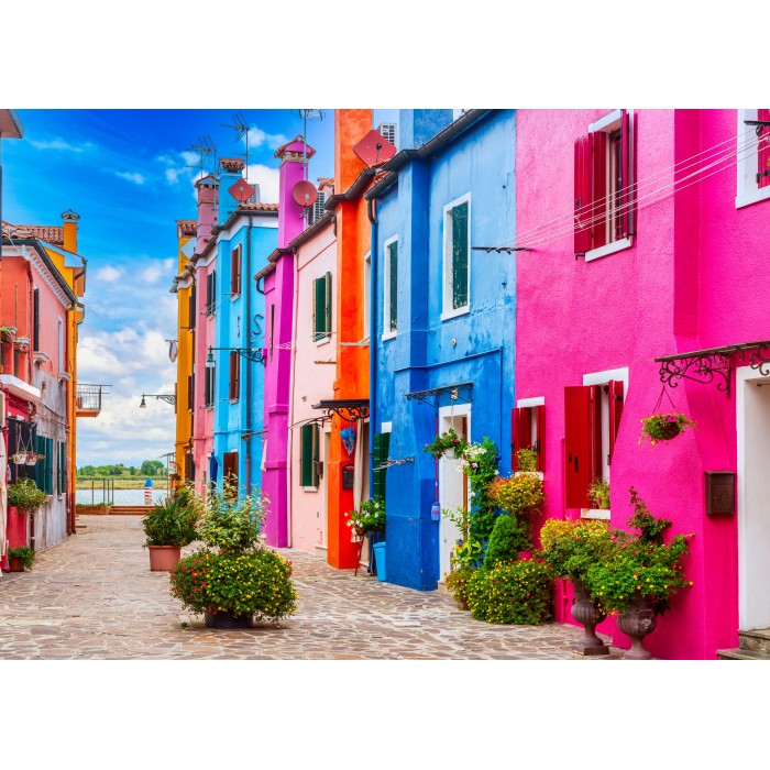 Puzzle  Alipson-Puzzle-F-50225 Bunte Gasse von Burano