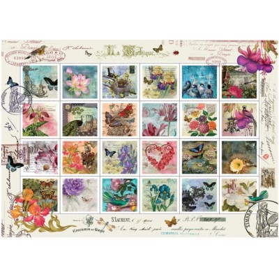 Puzzle Art-Puzzle-4207 Collage von Briefmarken