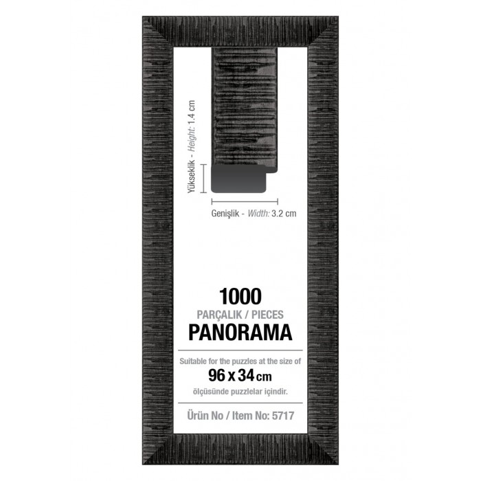 Art-Puzzle-5717 1000 Teile Panoramic Puzzlerahmen - Schwarz - 3 cm