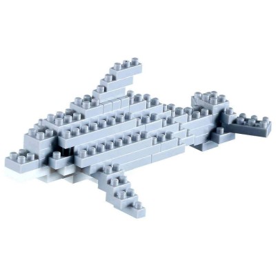 Brixies-58087 3D Nano Puzzle - Delphin