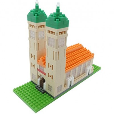 Brixies-58252 Nano 3D Puzzle - Frauenkirche (Level 3)