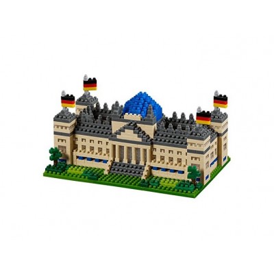 Brixies-58645 Nano 3D Puzzle - Reichstag Berlin (Level 4)