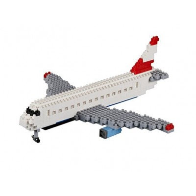 Brixies-58722 Nano 3D Puzzle - Flugzeug (Level 3)