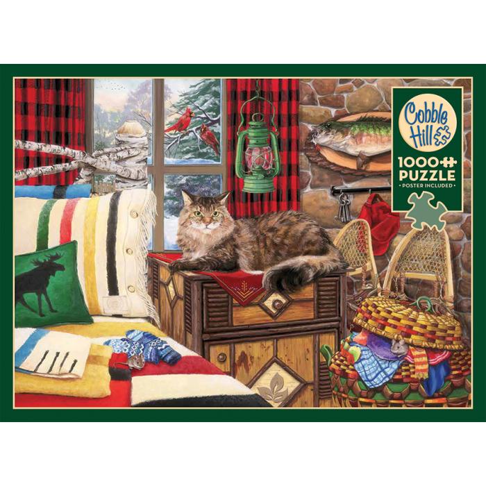 Puzzle  Cobble-Hill-40253 Hüttenkatze