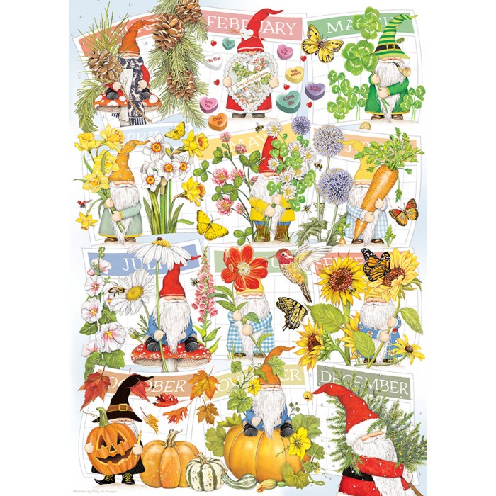 Puzzle  Cobble-Hill-40261 Ein glückliches Zwergenleben