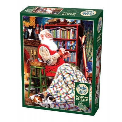 Puzzle Cobble-Hill-40301 Der Quilt vom Weihnachtsmann