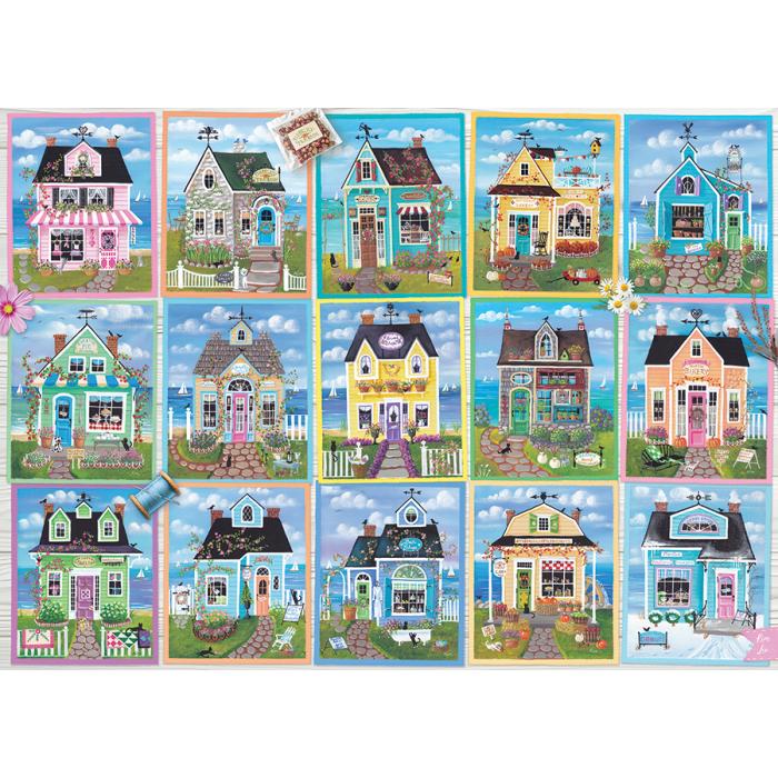Puzzle  Cobble-Hill-40309 Läden am Meer