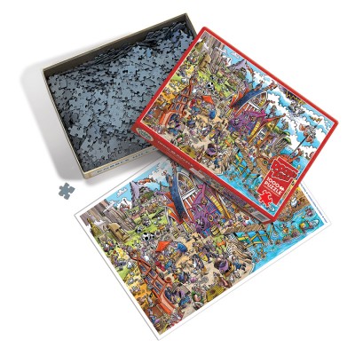 Puzzle Cobble-Hill-44504 DoodleTown: Viking Village