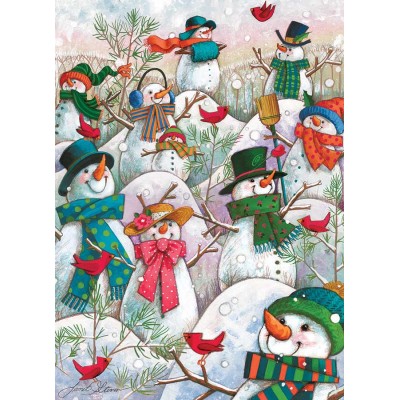 Puzzle Cobble-Hill-45028 XXL Teile - Hill of a Lot of Snowmen