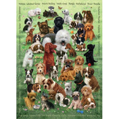 Puzzle Cobble-Hill-47007 Family - Welpen