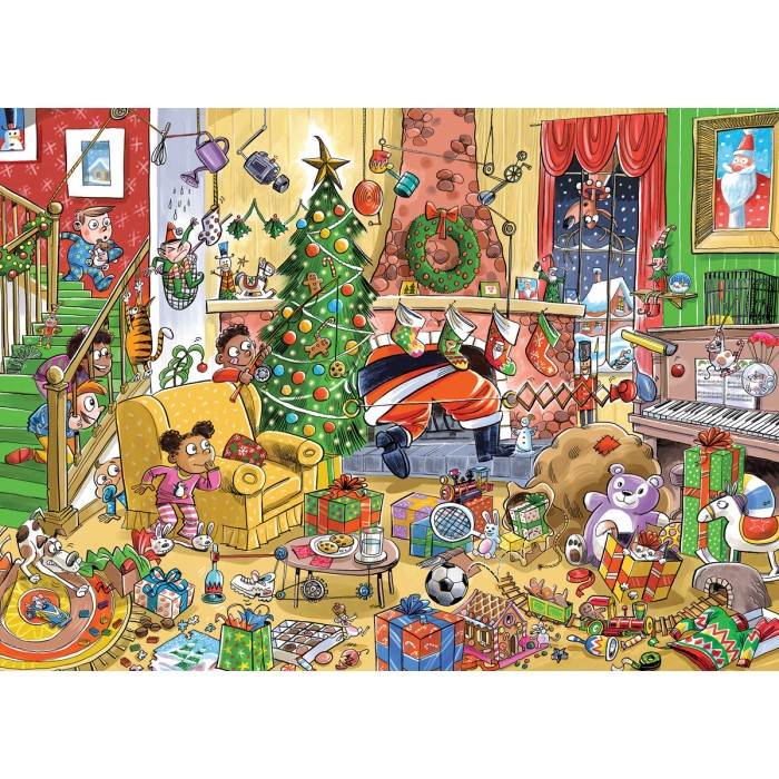 Catching Santa - Family Puzzle (Different Pieces Sizes)