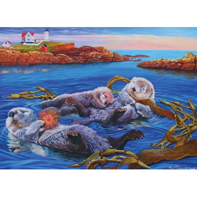 Puzzle Cobble-Hill-54619 XXL Teile - Sea Otter Family