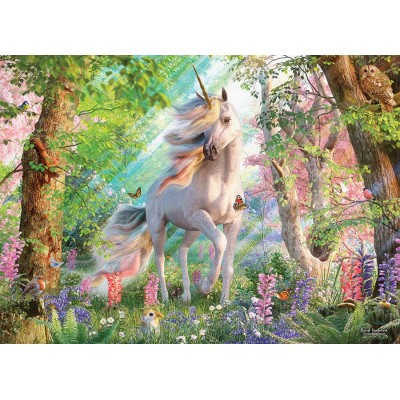 Puzzle Cobble-Hill-85084 XXL Teile - Unicorn in the Woods