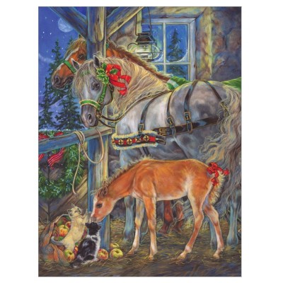 Puzzle Cobble-Hill-88035 XXL Teile - Holiday Horsies